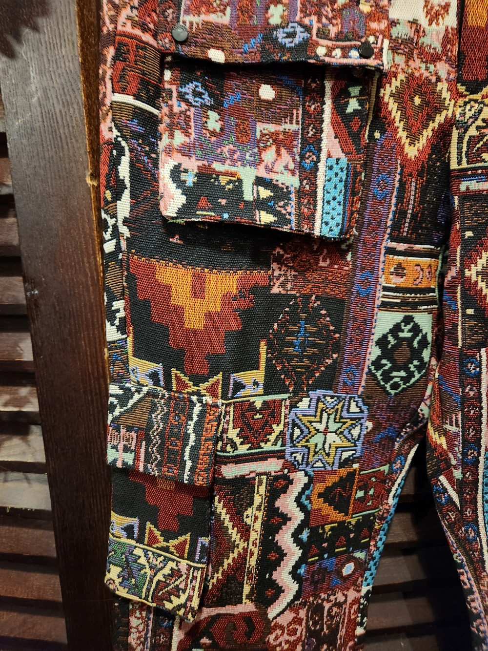 Rockstar Original Tapestry Patchwork Print Cargo Pants - Multi - Picture 4 of 7